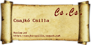 Csajkó Csilla névjegykártya